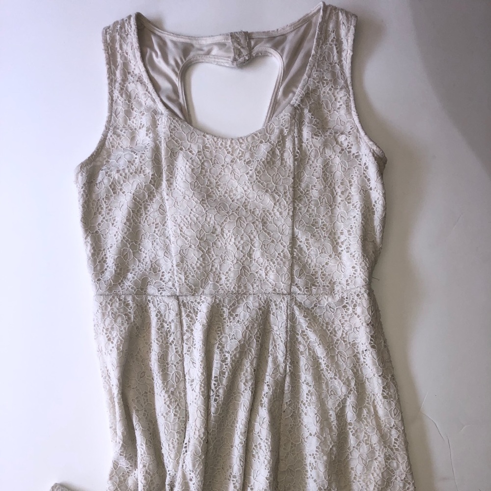 White lace dress.